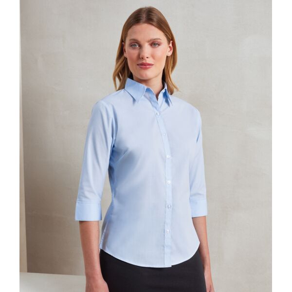 Premier Ladies 3/4 Sleeve Poplin Blouse Thumbnail
