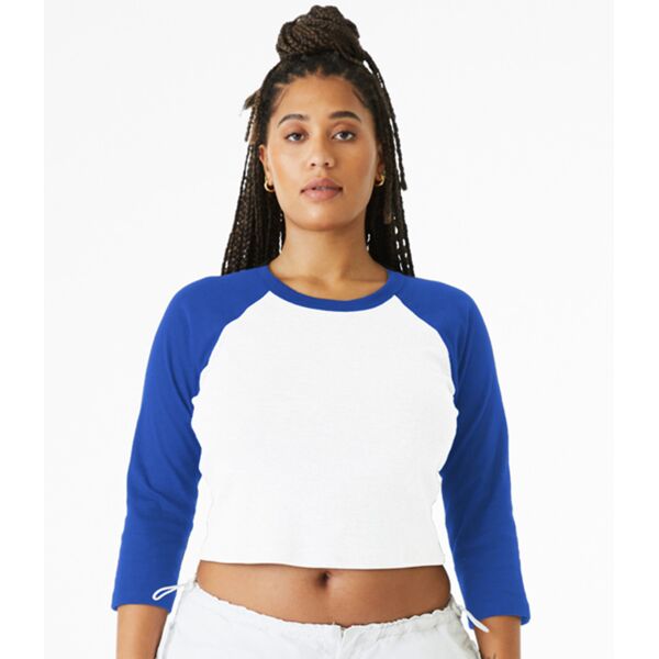 Bella Ladies Micro Rib 3/4 Raglan Baby T-Shirt Thumbnail