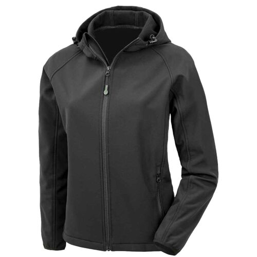 Result Genuine Recycled Ladies Three Layer Printable Hooded Soft Shell Jacket Thumbnail